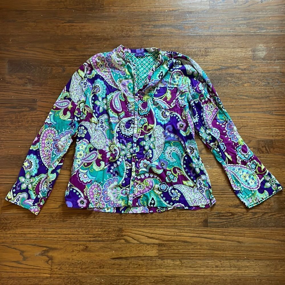 Vera Bradley Button Down Pajama Top